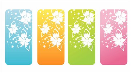 simsearch:400-04338125,k - set of 4 colorful floral banners Stock Photo - Budget Royalty-Free & Subscription, Code: 400-04818794
