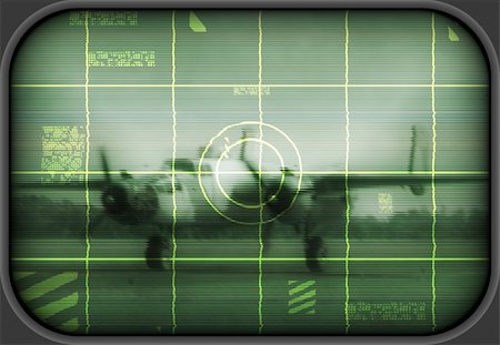 World War II era US bomber pictured on an old tv screen Stock Photo - Budget Royalty-Free & Subscription, Code: 400-04818812