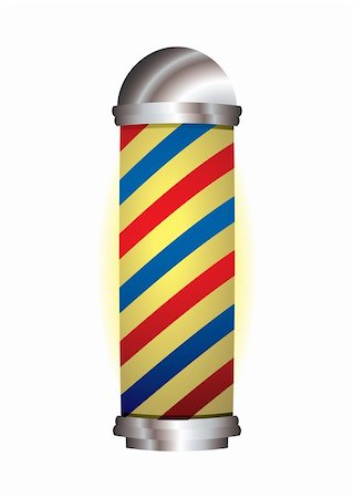simsearch:400-08955424,k - old fashioned barbers pole with red and blue stripes Stock Photo - Budget Royalty-Free & Subscription, Code: 400-04818891