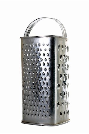 A metallic shiny grater, isolated on white background Stock Photo - Budget Royalty-Free & Subscription, Code: 400-04818967