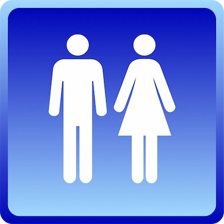 Vector Man & Woman icon over blue background Photographie de stock - Aubaine LD & Abonnement, Code: 400-04819301