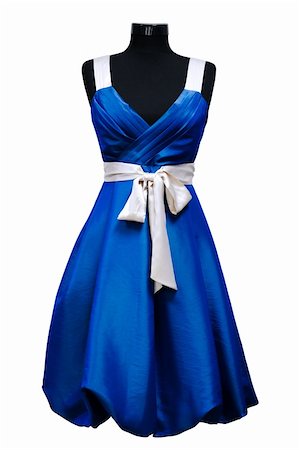 sensual mannequin - blue female dress on a white background Stock Photo - Budget Royalty-Free & Subscription, Code: 400-04819553