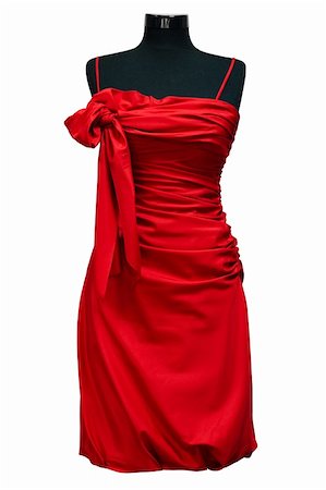 sensual mannequin - red female dress on a white background Stock Photo - Budget Royalty-Free & Subscription, Code: 400-04819598