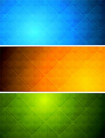 simsearch:400-04299118,k - Simple abstract banners with square texture. Eps 10 Stock Photo - Budget Royalty-Free & Subscription, Code: 400-04819657