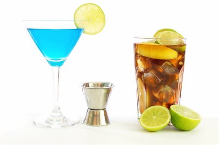 cocktail party drink isolated on white background Stock Photo - Budget Royalty-Free & Subscription, Code: 400-04819792