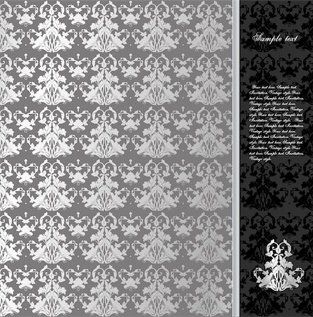 simsearch:400-07657360,k - Vector decorative design background with floral element Foto de stock - Super Valor sin royalties y Suscripción, Código: 400-04819931