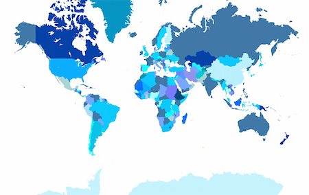 extra - Extra detailed map of the world Stock Photo - Budget Royalty-Free & Subscription, Code: 400-04810152