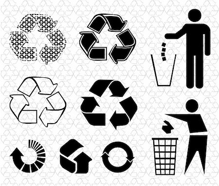 environmental business illustration - recycle signs Photographie de stock - Aubaine LD & Abonnement, Code: 400-04810187