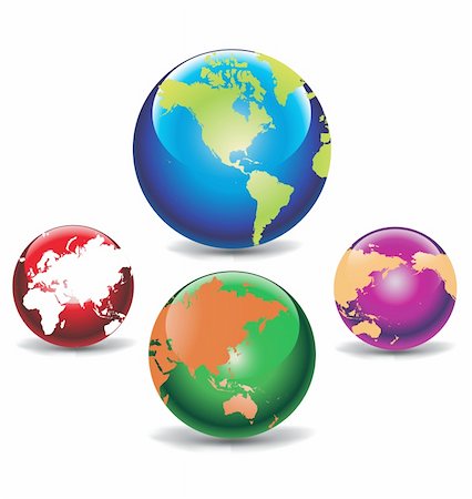 earth night asia - Vector globe Stock Photo - Budget Royalty-Free & Subscription, Code: 400-04810422