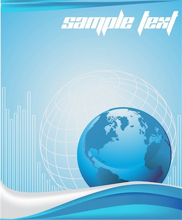earth space poster background design - blue business background Photographie de stock - Aubaine LD & Abonnement, Code: 400-04810485