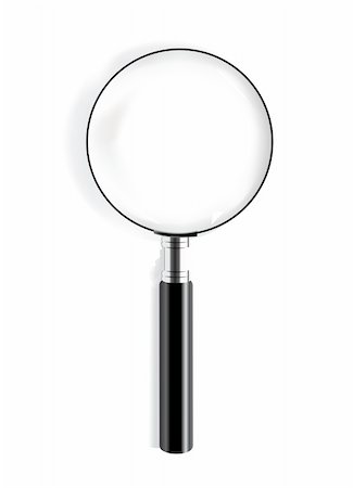 Realistic vector magnifying glass Stock Photo - Budget Royalty-Free & Subscription, Code: 400-04810501