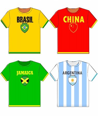 shirt with national flag Stock Photo - Budget Royalty-Free & Subscription, Code: 400-04810512