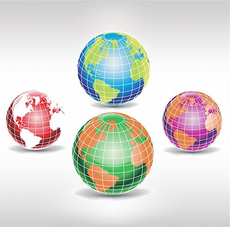 earth night asia - Vector globe Stock Photo - Budget Royalty-Free & Subscription, Code: 400-04810520