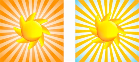 Beautiful sun with mesh gradient and stripes background Stock Photo - Budget Royalty-Free & Subscription, Code: 400-04810679