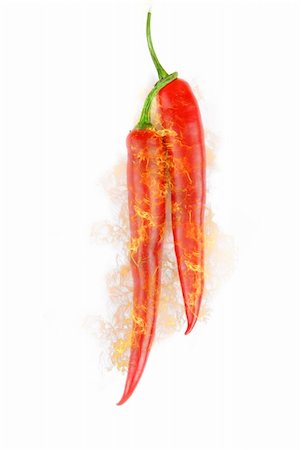 red hot chili peppers isolated on white Stock Photo - Budget Royalty-Free & Subscription, Code: 400-04811264