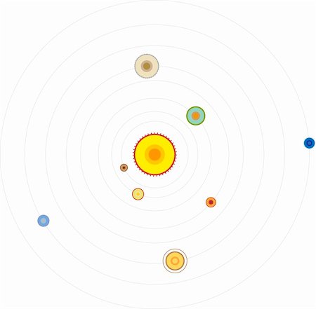 saturno (planeta) - A retro approach image of the solar system Foto de stock - Super Valor sin royalties y Suscripción, Código: 400-04811547