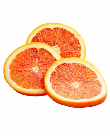 simsearch:400-04892460,k - Fresh and juicy red orange cut into slices, isolated, white background. Stock Photo - Budget Royalty-Free & Subscription, Code: 400-04811629