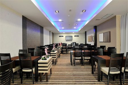 modern style restaurant indoor at hotel Stock Photo - Budget Royalty-Free & Subscription, Code: 400-04812059