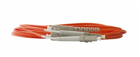 simsearch:400-05137120,k - Optical multi mode LC patch cord isolated on white. Stock Photo - Budget Royalty-Free & Subscription, Code: 400-04812272