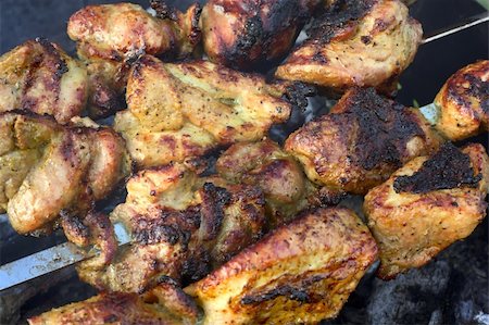 simsearch:400-05742873,k - Shashlik from pork marinaded in sauce curry Stock Photo - Budget Royalty-Free & Subscription, Code: 400-04812280