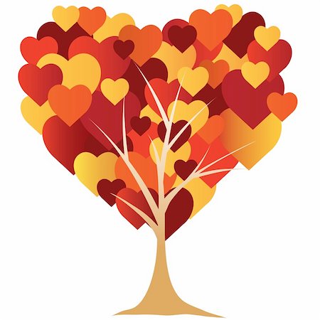 Valentine's background with pink heart tree for you. vector illustration Stock Photo - Budget Royalty-Free & Subscription, Code: 400-04812607