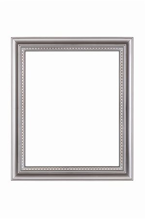 ppart (artist) - Silver frame isolated on white background Stock Photo - Budget Royalty-Free & Subscription, Code: 400-04812697