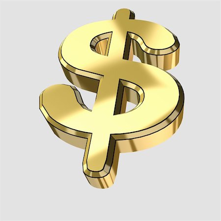 simsearch:400-06088629,k - golden dollar symbol made in 3d Stock Photo - Budget Royalty-Free & Subscription, Code: 400-04812773