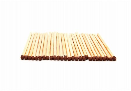 simsearch:400-04758178,k - Group of matches in a row on a white background Stock Photo - Budget Royalty-Free & Subscription, Code: 400-04812844