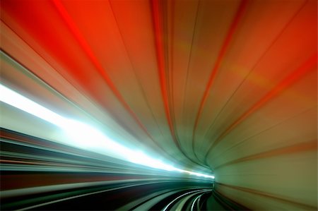 road curvy blur motion - colorful scene of tunnel in the fast moving of the subway. Stock Photo - Budget Royalty-Free & Subscription, Code: 400-04812871