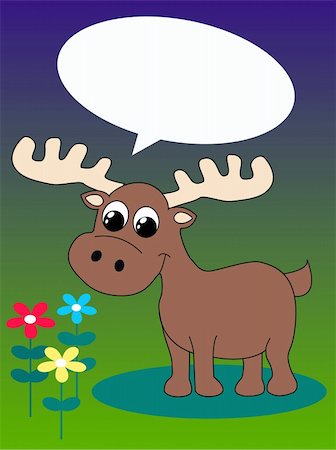simsearch:400-04815752,k - a moose with a talk bubble Stock Photo - Budget Royalty-Free & Subscription, Code: 400-04813075