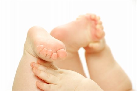 simsearch:400-04235194,k - newborn baby feet and hands isolated on white Stock Photo - Budget Royalty-Free & Subscription, Code: 400-04813189