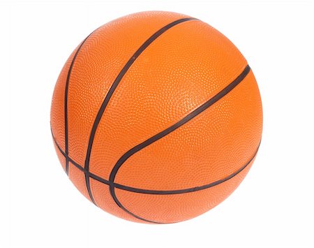 Orange basket ball, photo on the white background Stock Photo - Budget Royalty-Free & Subscription, Code: 400-04813519