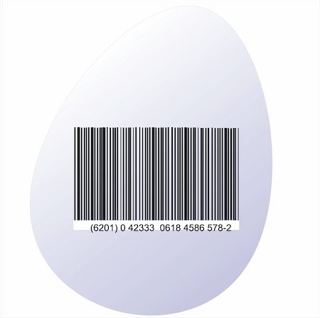 bar code on egg identifies the egg Stock Photo - Budget Royalty-Free & Subscription, Code: 400-04813799