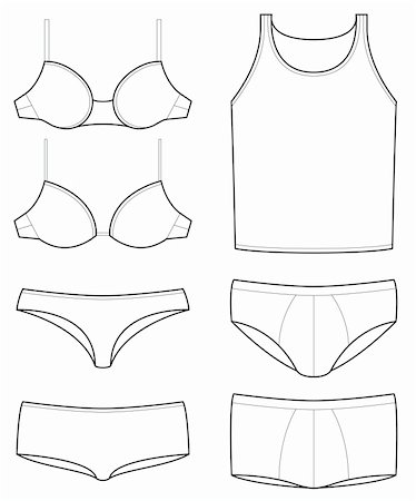 simsearch:400-05298095,k - underwear templates Photographie de stock - Aubaine LD & Abonnement, Code: 400-04813890