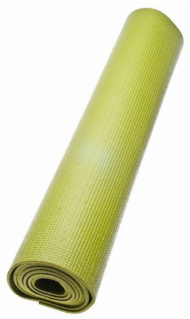 Rolled Green Yoga Mat Isolated on White with a Clipping Path. Stock Photo - Budget Royalty-Free & Subscription, Code: 400-04813908