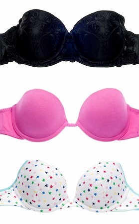 pink fabric fashion studio - Collection of Strapless Bras Isolated on White wiht a Clipping Path. Stock Photo - Budget Royalty-Free & Subscription, Code: 400-04813925