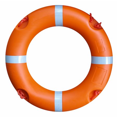 A life buoy for safety at sea - isolated over white background Stock Photo - Budget Royalty-Free & Subscription, Code: 400-04824011