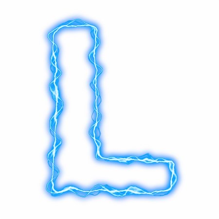 alphabet of blue lightning letters and numbers Photographie de stock - Aubaine LD & Abonnement, Code: 400-04824411