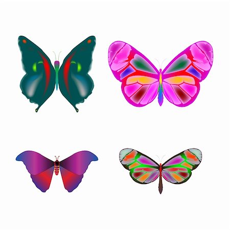 simsearch:400-04513601,k - butterflies collection, art illustration Fotografie stock - Microstock e Abbonamento, Codice: 400-04824454