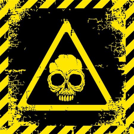 simsearch:400-04824832,k - Warning sign with a skull about the dangers Foto de stock - Royalty-Free Super Valor e Assinatura, Número: 400-04824830
