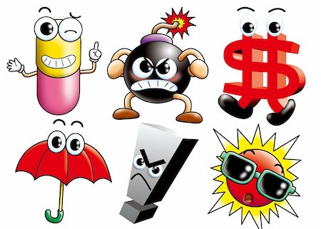 simsearch:400-04354487,k - Cute cartoon design elements set -monster Stock Photo - Budget Royalty-Free & Subscription, Code: 400-04824866