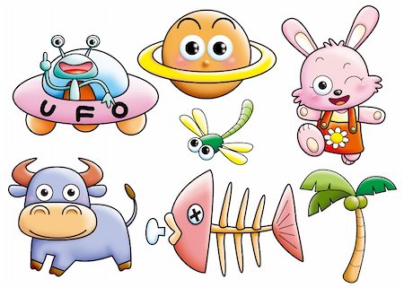 simsearch:400-04354487,k - Cute cartoon design elements set -monster Stock Photo - Budget Royalty-Free & Subscription, Code: 400-04824868