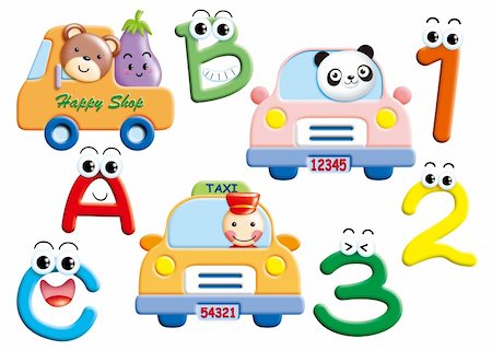 simsearch:400-04354487,k - Cute cartoon design elements set - vehicle Stock Photo - Budget Royalty-Free & Subscription, Code: 400-04824872