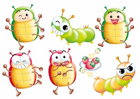 simsearch:400-04354487,k - Cute cartoon design elements set - Insect Stock Photo - Budget Royalty-Free & Subscription, Code: 400-04824912