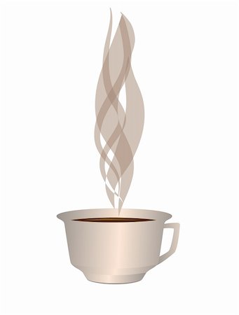 Transparent steam over a cup of coffee. Vector illustration. Vector art in Adobe illustrator EPS format, compressed in a zip file. The different graphics are all on separate layers so they can easily be moved or edited individually. The document can be scaled to any size without loss of quality. Foto de stock - Super Valor sin royalties y Suscripción, Código: 400-04825240