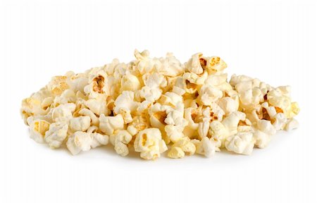 popcorn white background - Sweet popcorn isolated on a white background Stock Photo - Budget Royalty-Free & Subscription, Code: 400-04825272