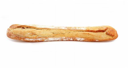 staple - Traditional french bread (baguette), isolated on a white background Photographie de stock - Aubaine LD & Abonnement, Code: 400-04825433