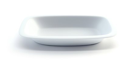 isolated empty ceramic plate, 3d render Stock Photo - Budget Royalty-Free & Subscription, Code: 400-04829952