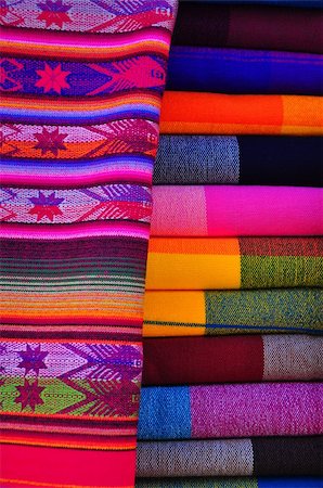 Brightly coloured textiles in craft market, Ecuador Photographie de stock - Aubaine LD & Abonnement, Code: 400-04820217