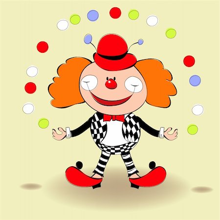 simsearch:400-08199902,k - Happy clown Stock Photo - Budget Royalty-Free & Subscription, Code: 400-04820263